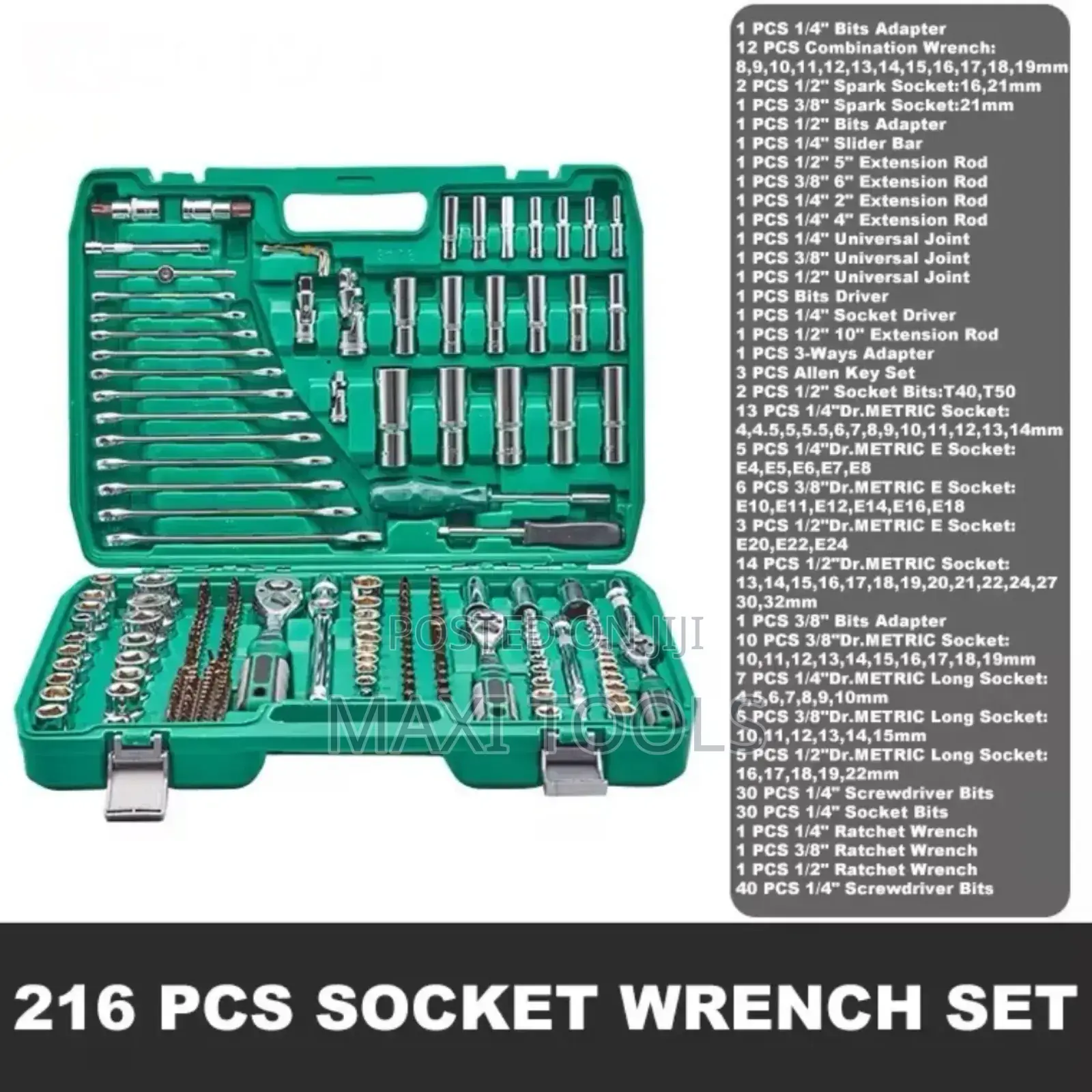 216-Piece Socket Wrench and Mechanics Tool Set.