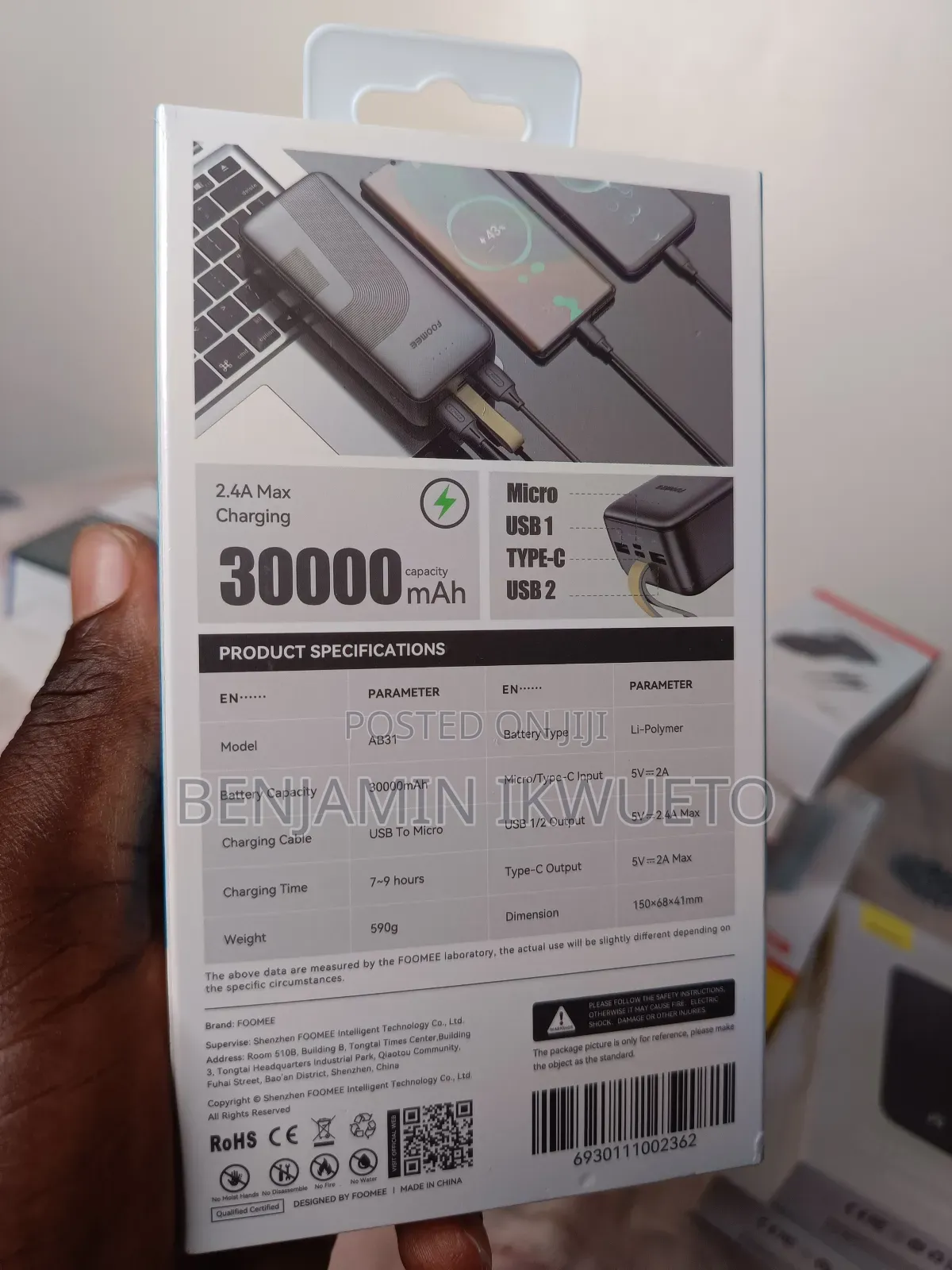 Power Bank 30,000 Mah (Foomee)