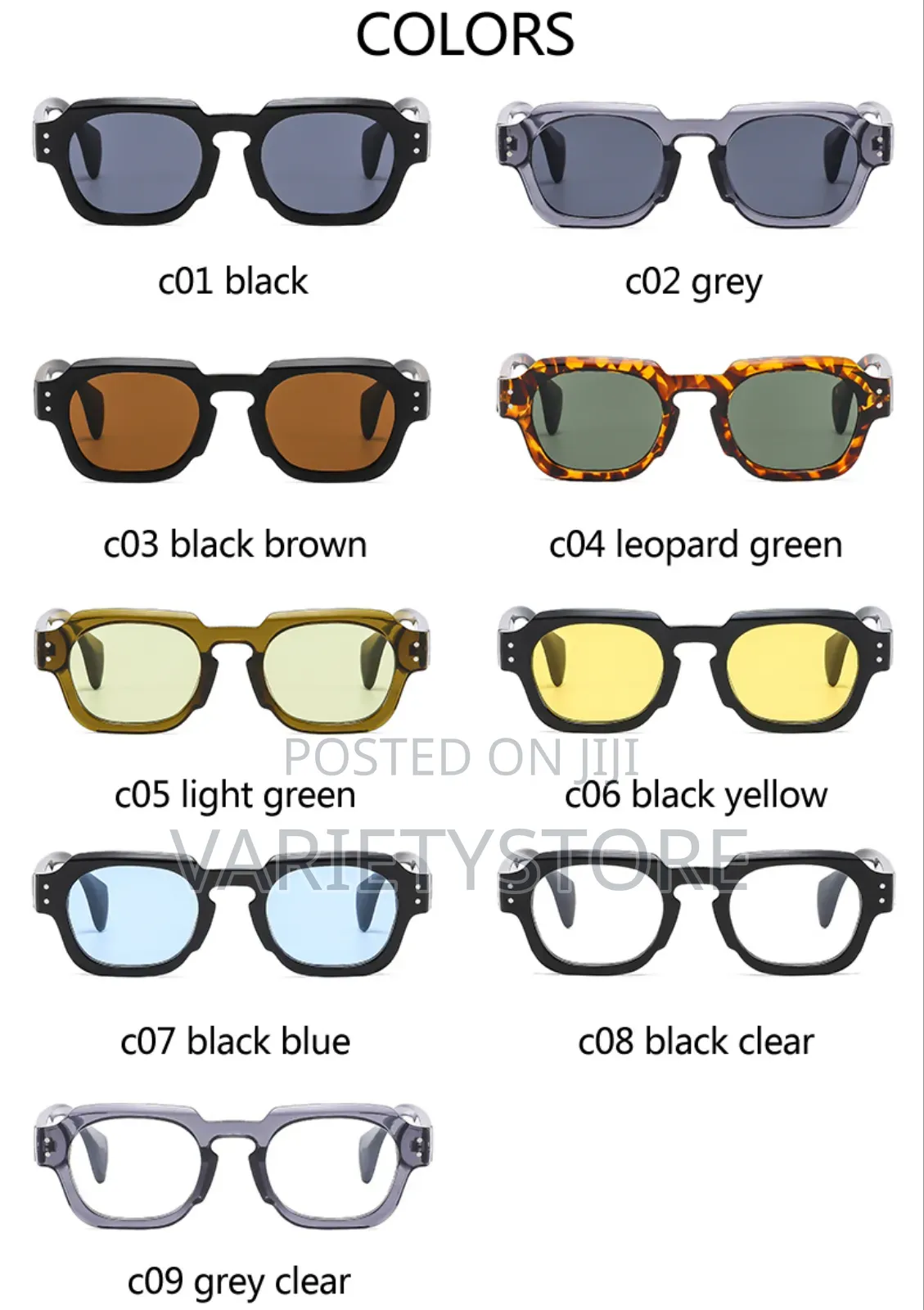 Fashion Vintage Rectangle Unisex Sunglasses