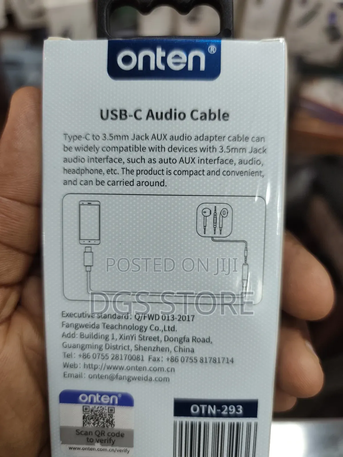Onten Otn 293 Usb C Audio Cable Type C to 3.5mm Jack