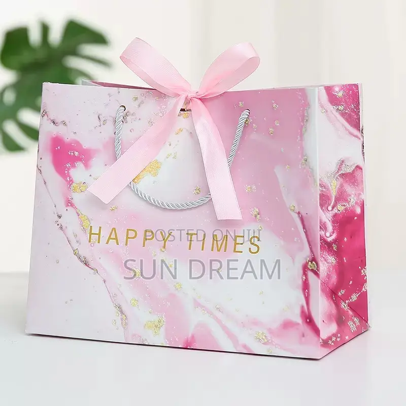 Gift Bag Birthday Gift Bag Blue White Pink Bags