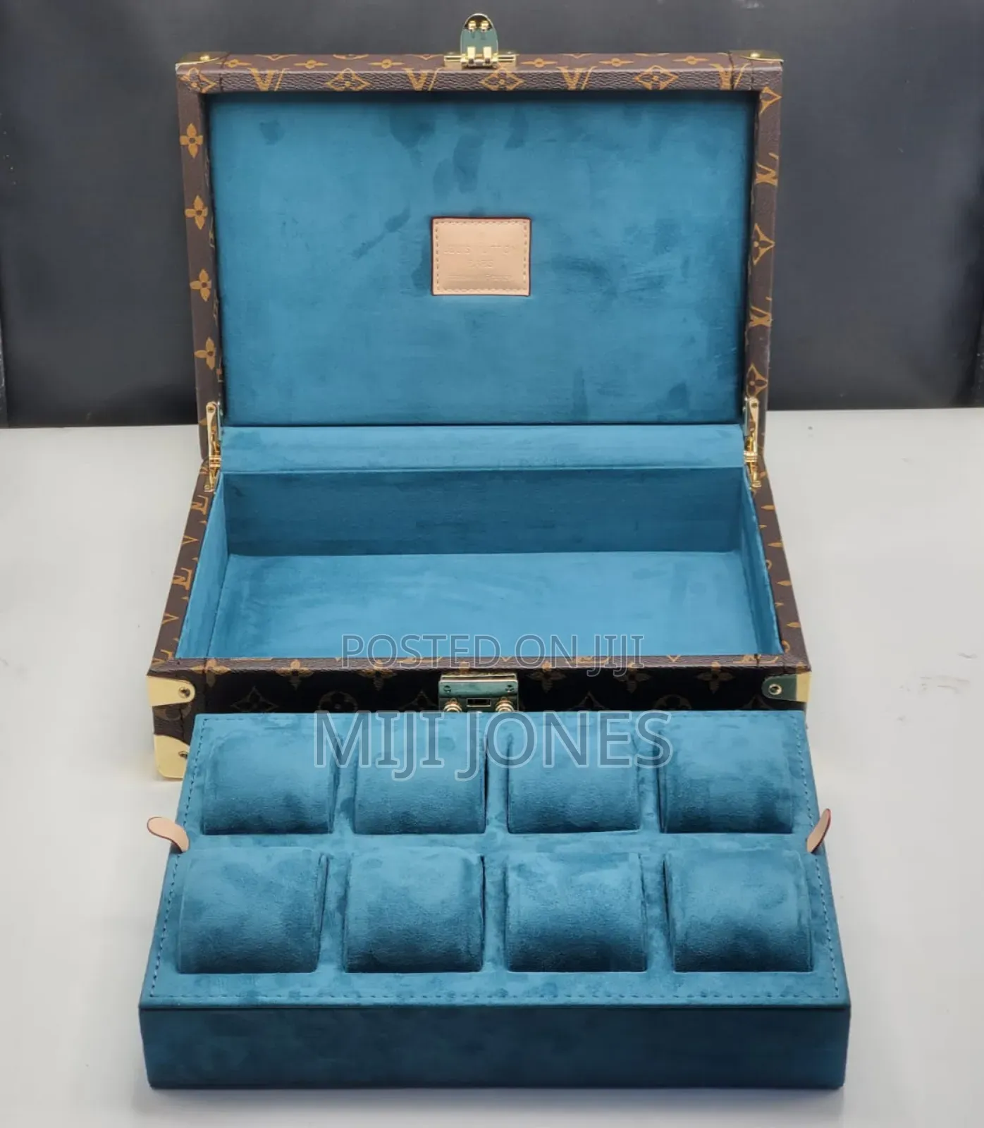 *Louis Vuitton‐Inspired Watch Organizer Box – Holds 8 Timepieces*