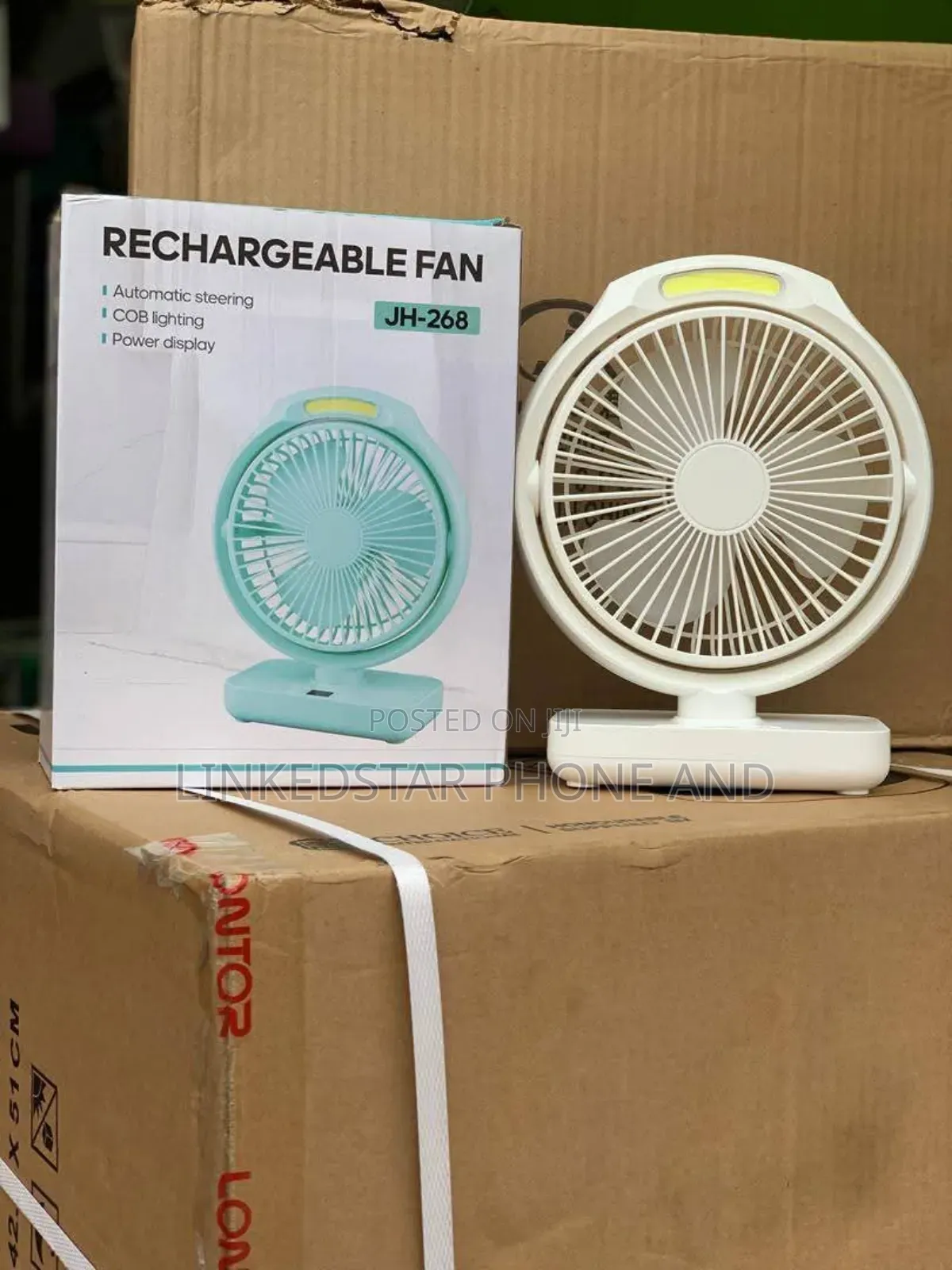 Portable 6 Inch Rechargeable Fan With Led Light