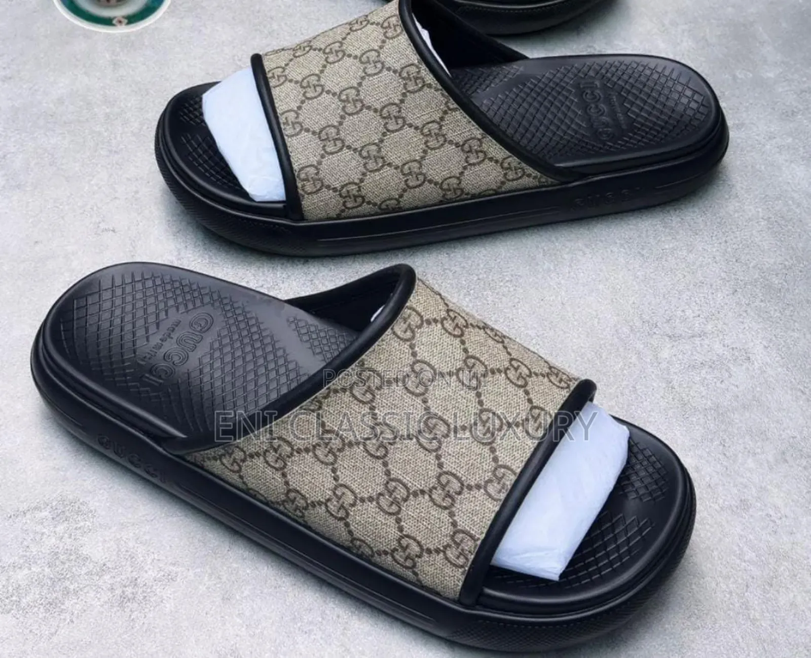 Pure Quality Luxury Men's Slippers Gucci Well Banded Package