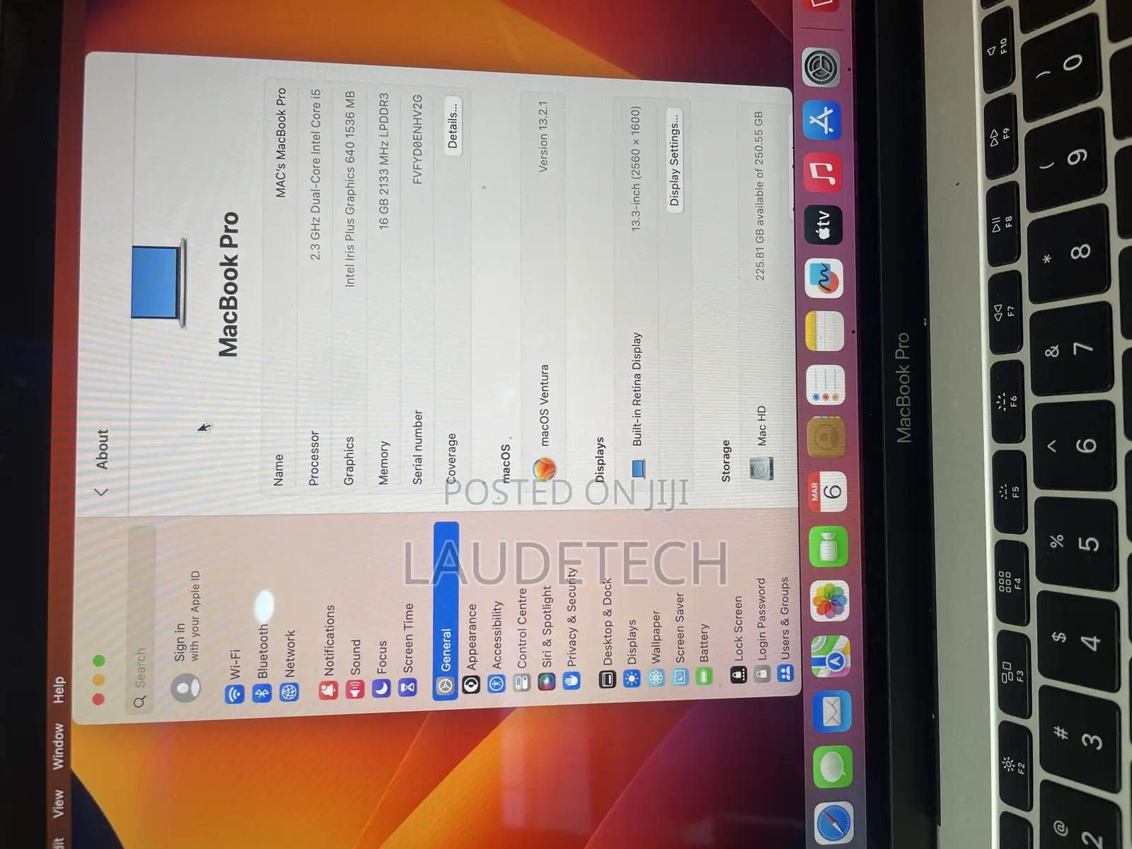 Laptop Apple MacBook Pro 2017 16GB Intel Core i5 SSD 256GB
