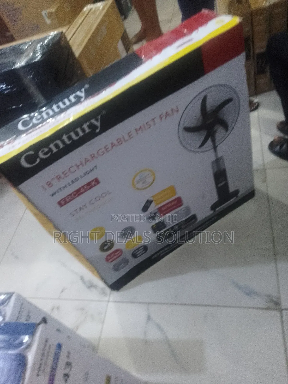Stay Cool Anywhere With the Century 18" Rechargeable Mist Fan