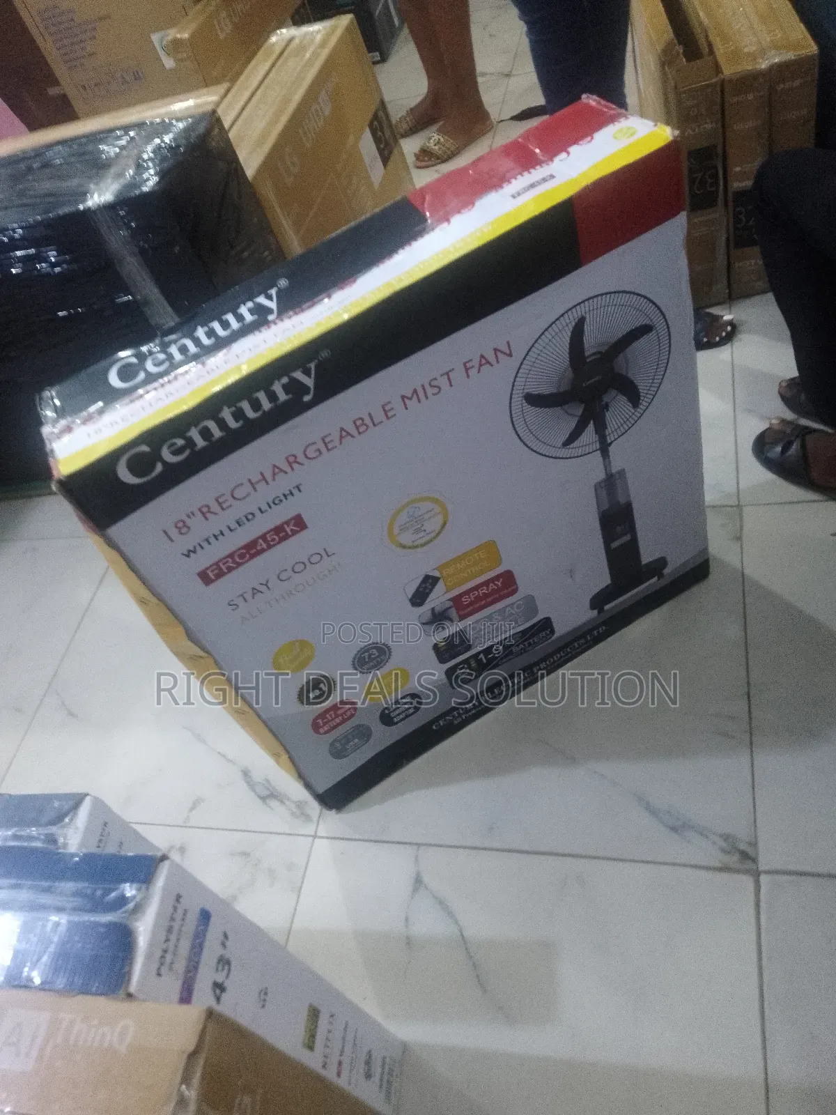Stay Cool Anywhere With the Century 18" Rechargeable Mist Fan