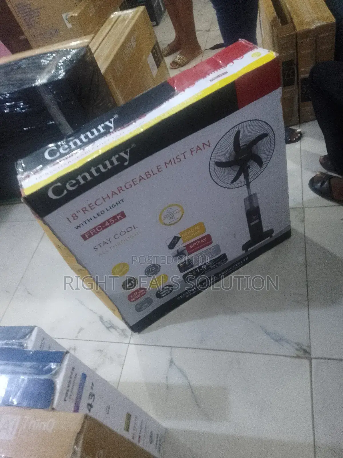 Stay Cool Anywhere With the Century 18" Rechargeable Mist Fan