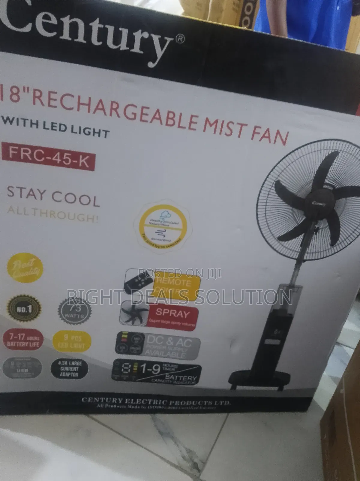 Turn Up the Chill: Century’S Portable Standing Mist Fan