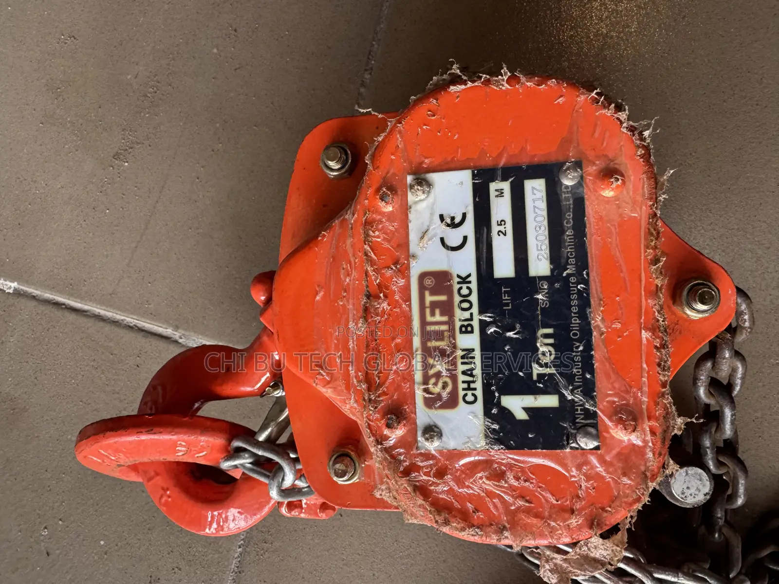 1 Ton Chain Block by 2 and Half Meter