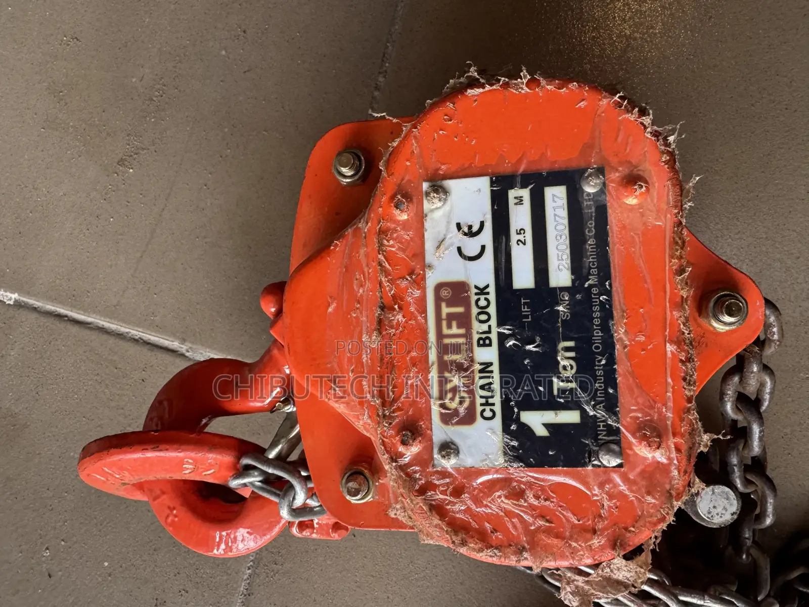 1 Ton Chain Block by 2 and Half Meter