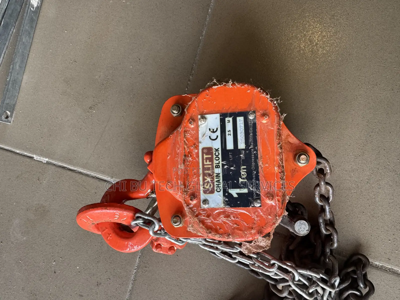 1 Ton Chain Block by 2 and Half Meter