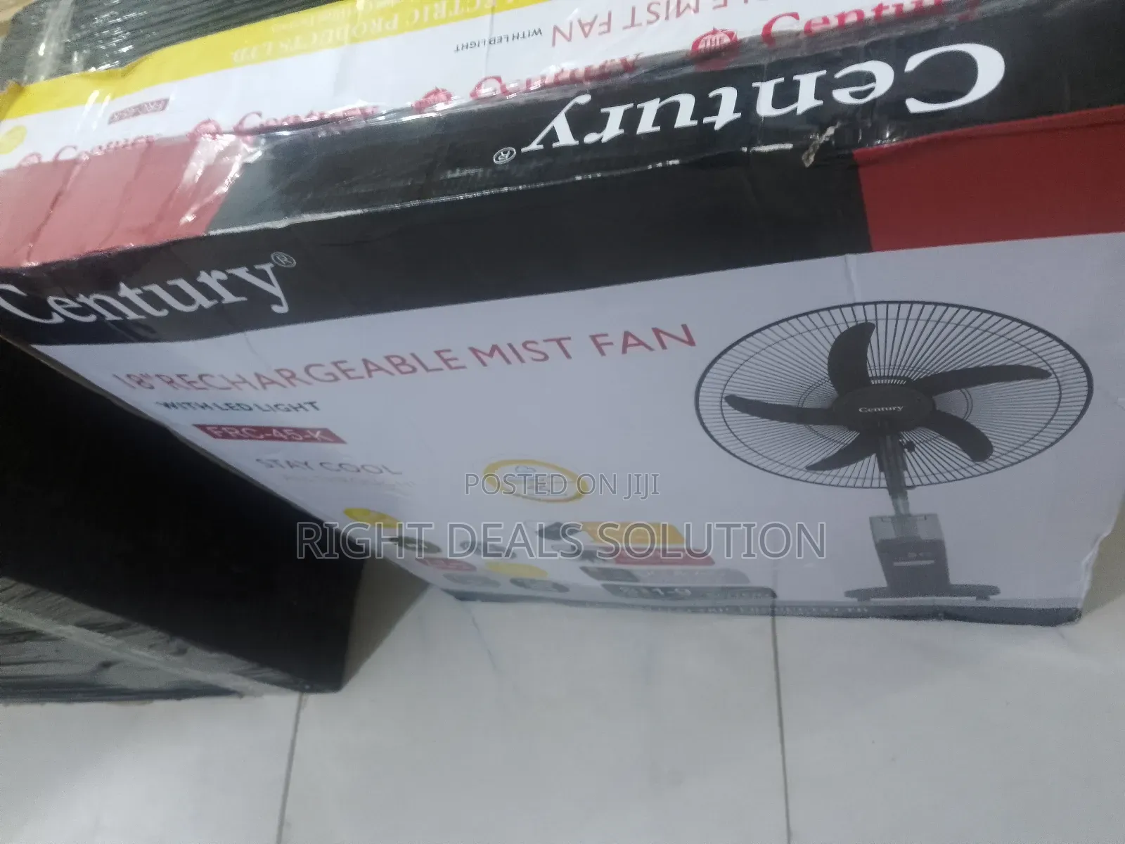 Versatile 18" Rechargeable Mist Fan for Indoor/Outdoor Use