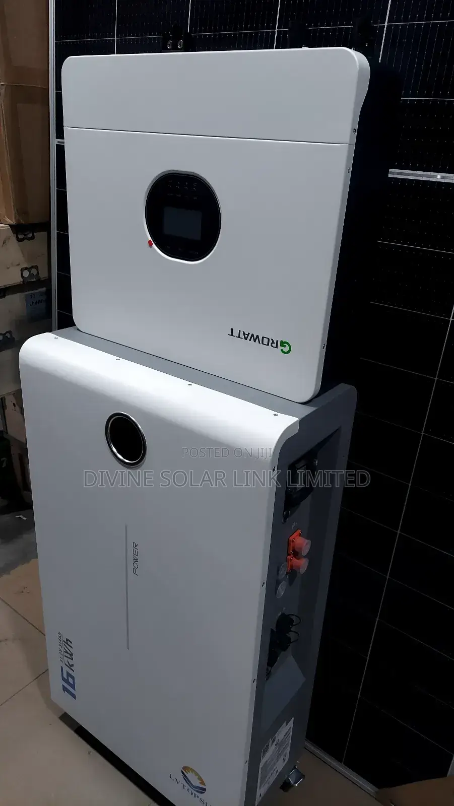 16kwh Lvtopson Battery and 6kva Hybrid Grovolt Inverter