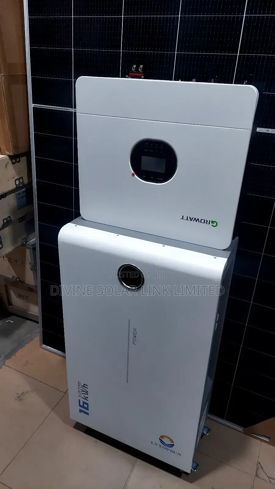 16kwh Lvtopson Battery and 6kva Hybrid Grovolt Inverter