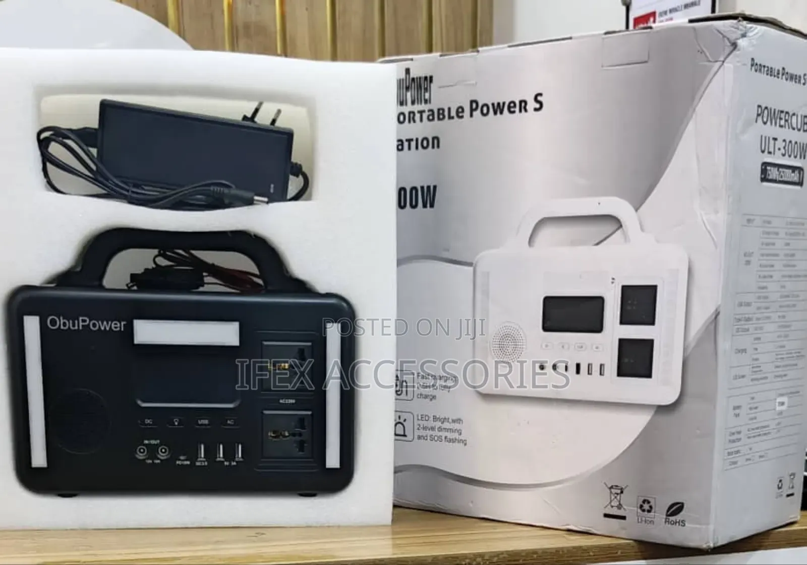 Obupower Portable Power Station With Two Ac Output (300w)
