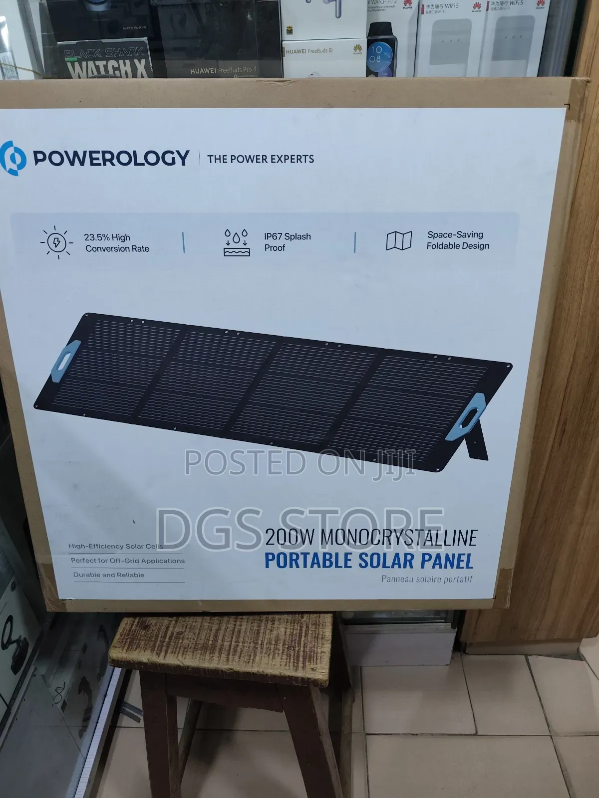 Powerology 200w Monocrystalline Portable Solar Panel