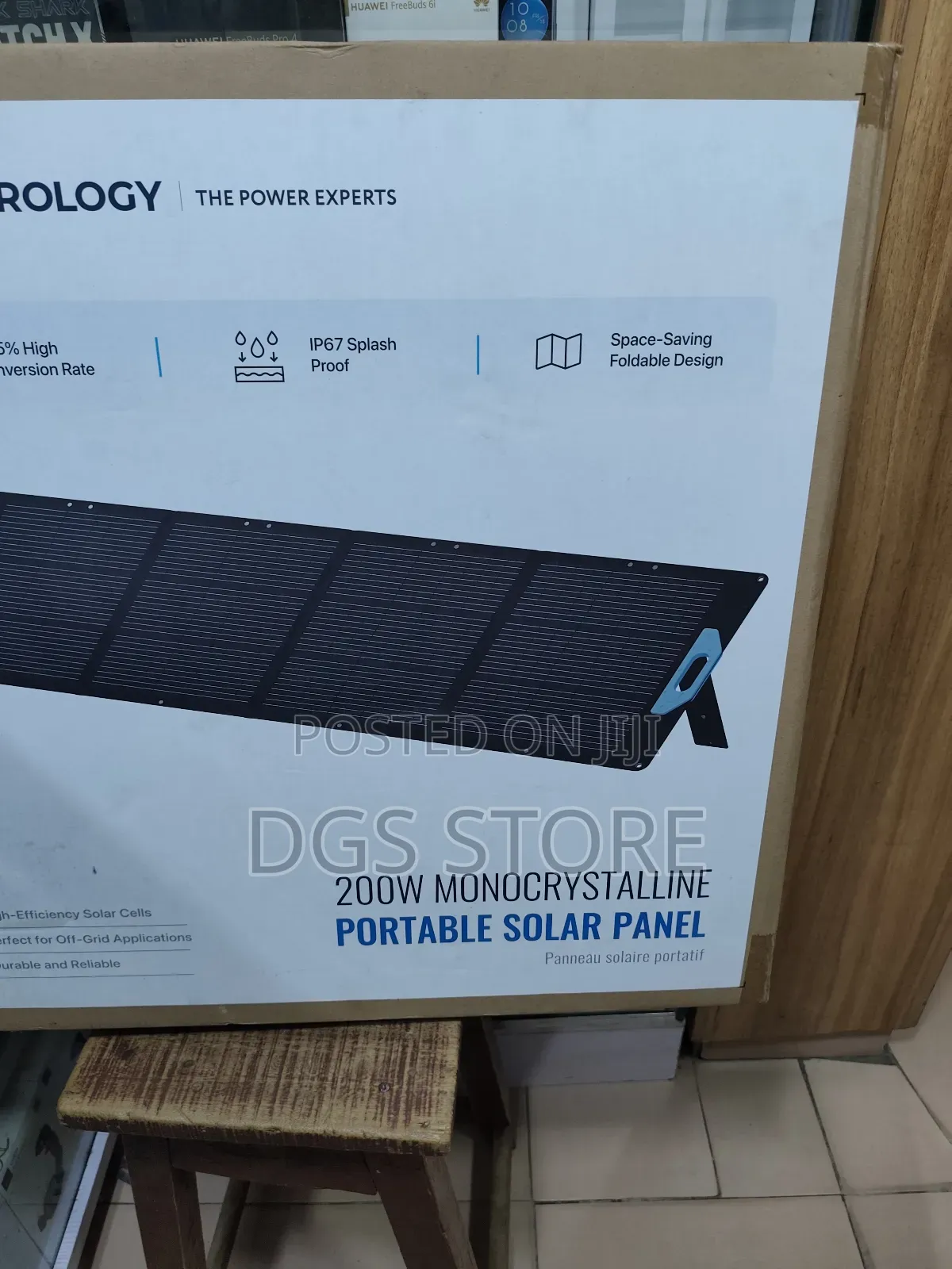 Powerology 200w Monocrystalline Portable Solar Panel