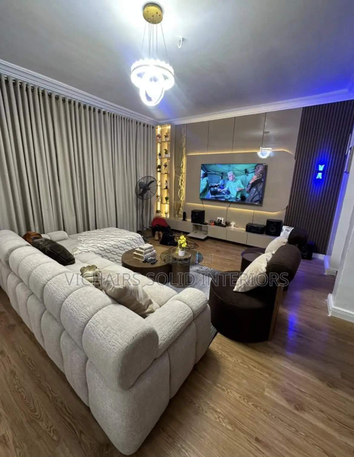 Full House Set Tv Console, L Shaped Sofa