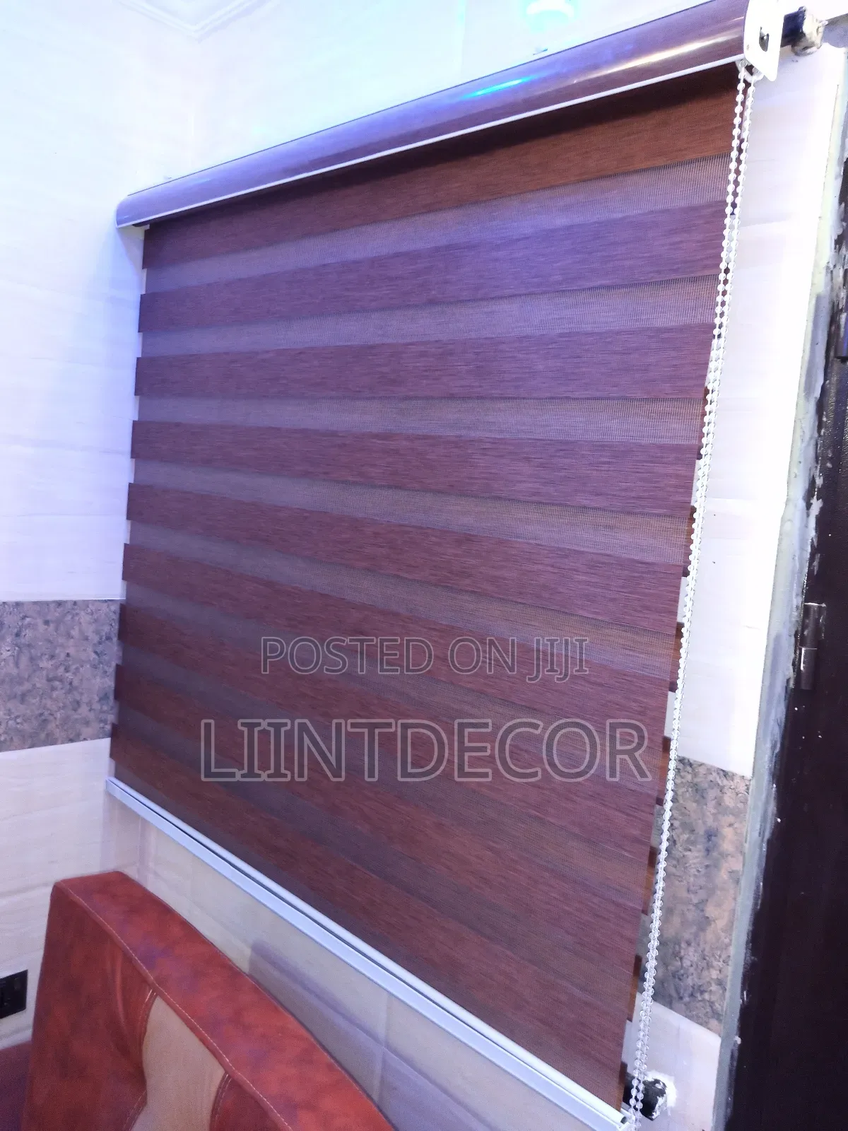 Rugged Grade Coffee Brown Day and Night Window Blinds (Per SQFT Mtr)