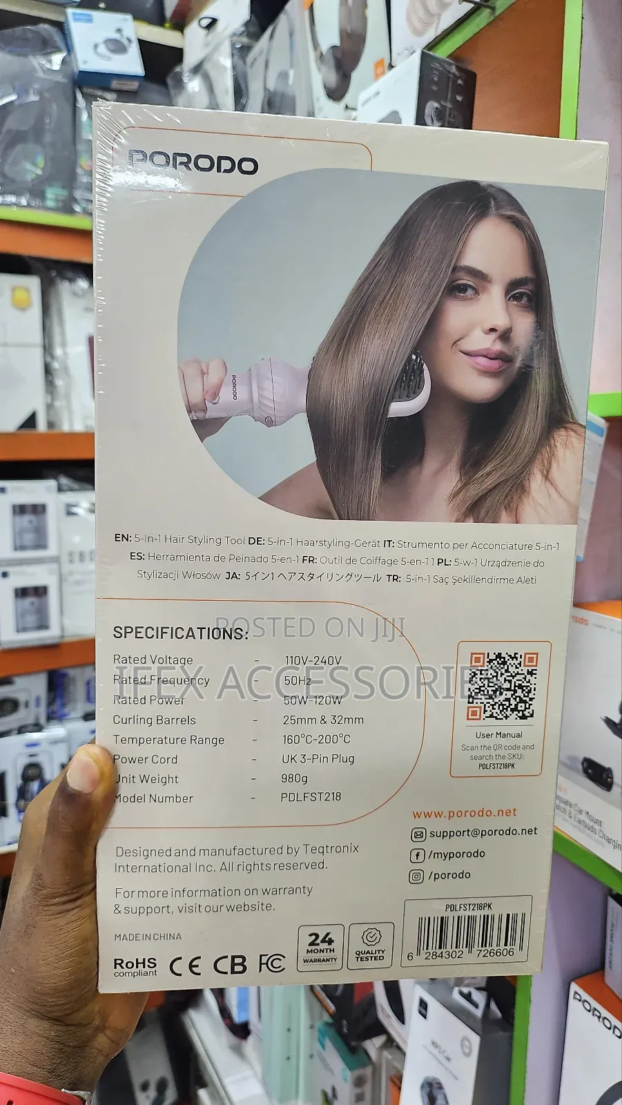 Porodo 5-in-1 Hair Styling Tool