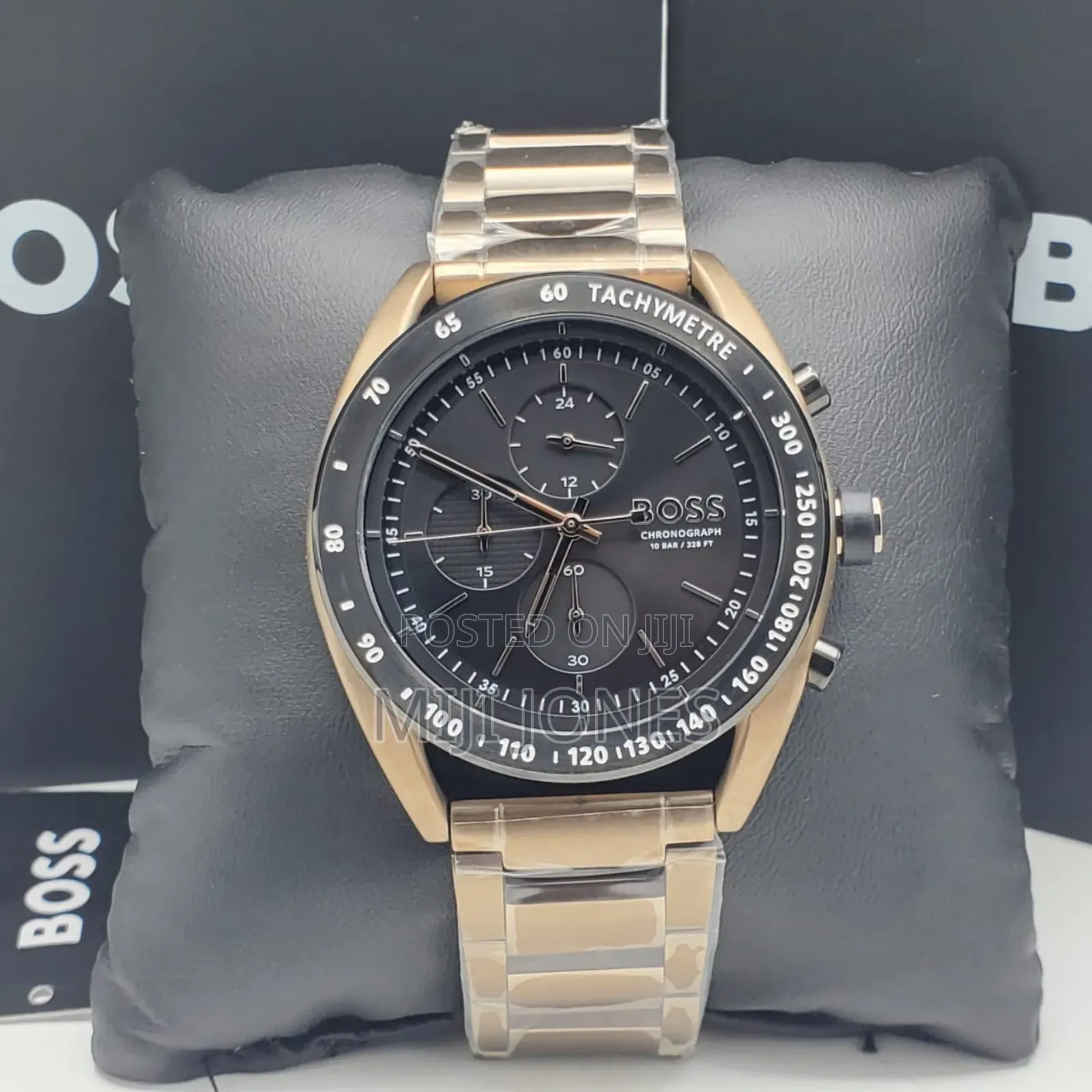*Boss‐Inspired Men’S Chain‐Strap Battery‐Powered Watch*