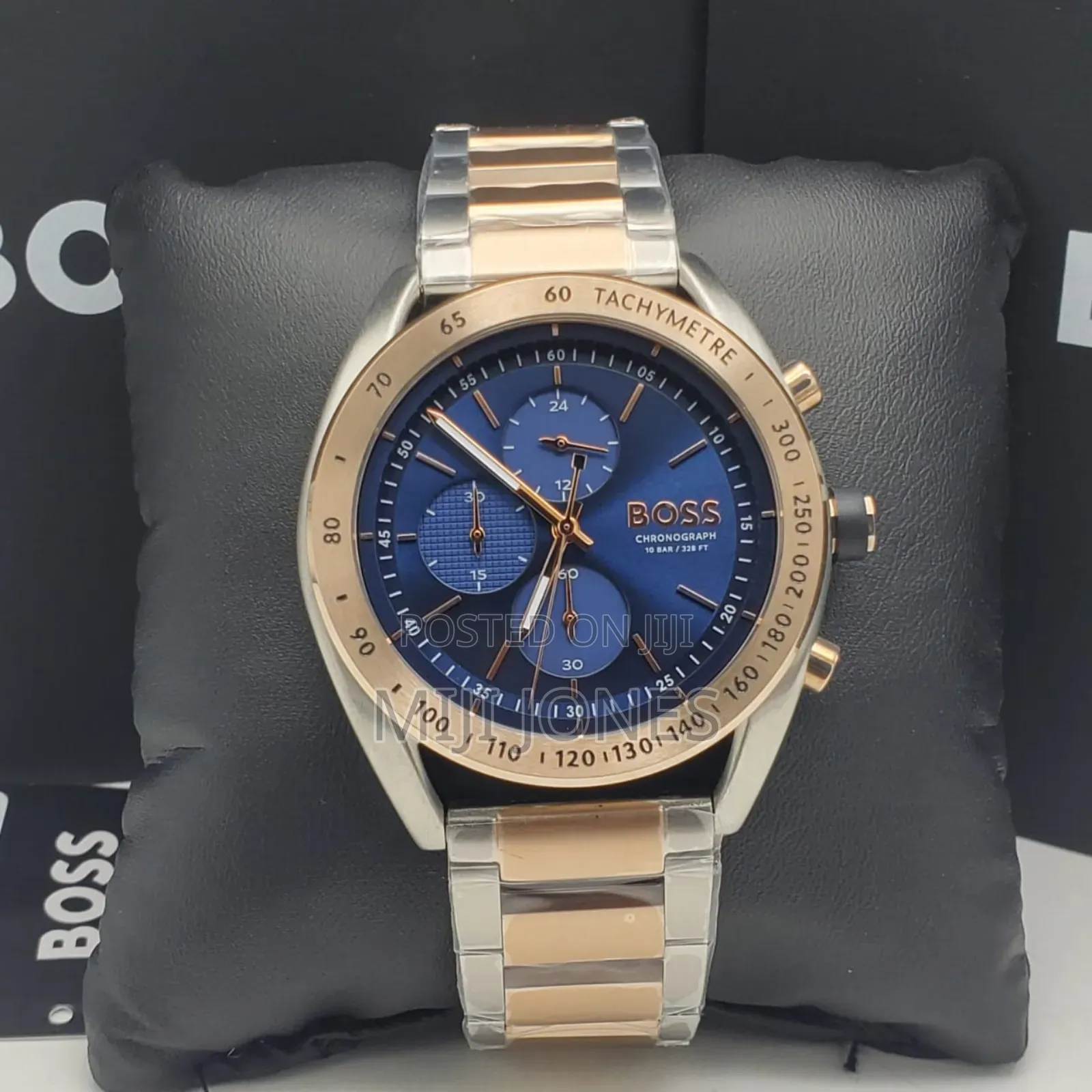 *Boss‐Inspired Men’S Chain‐Strap Battery‐Powered Watch*