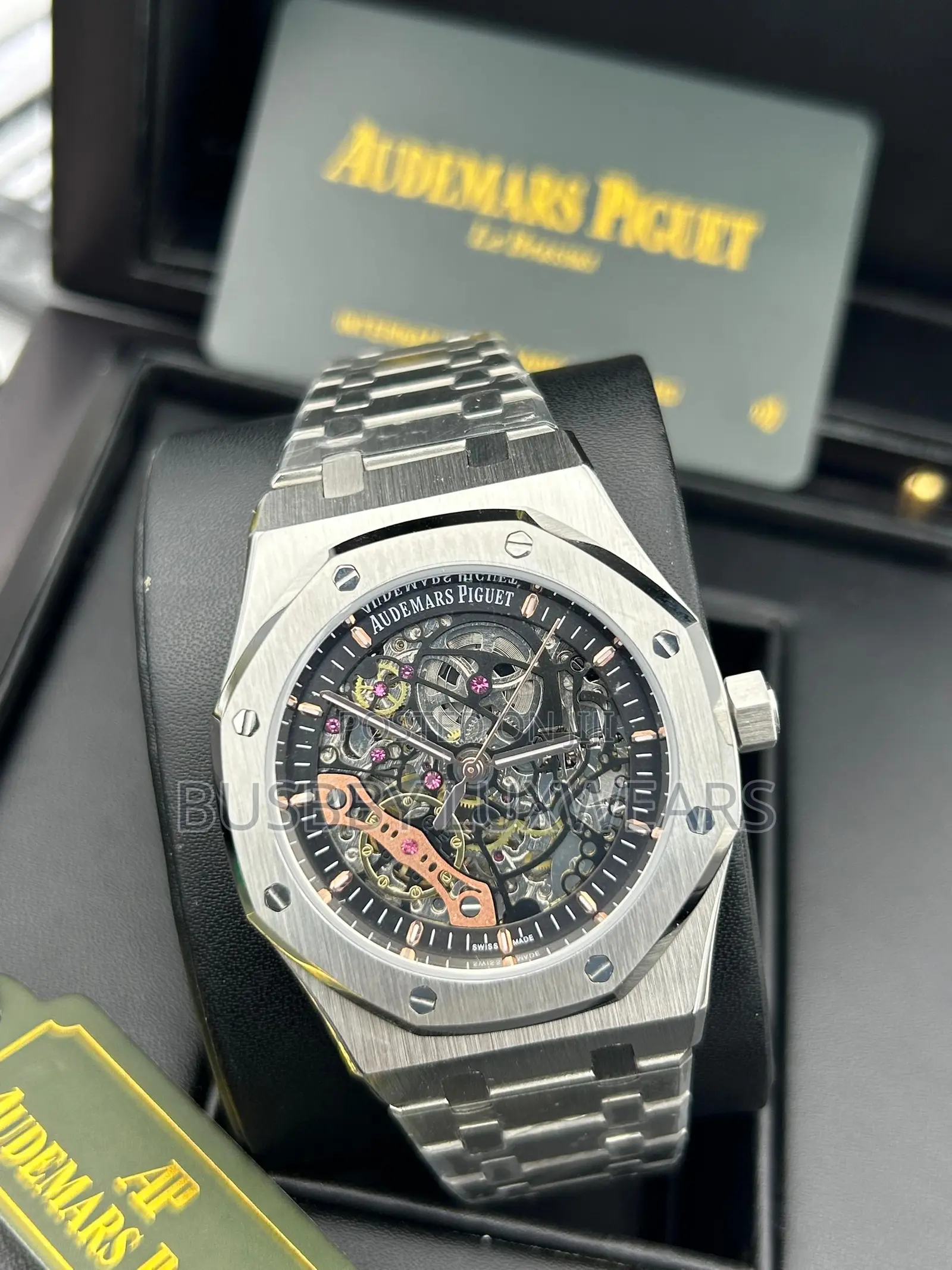 Audemars Piguet Royal Oak Frosted Gold Open Worked Wrist Watch