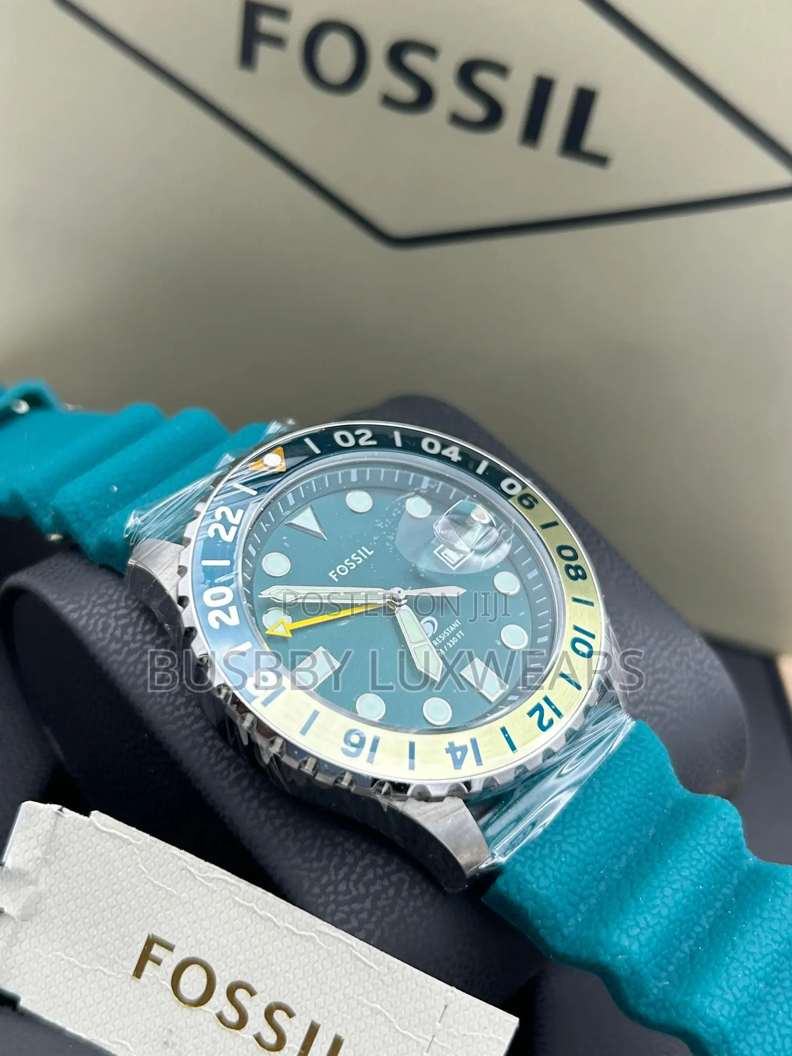 Fossil Blue GMT Oasis Silicone Watch.
