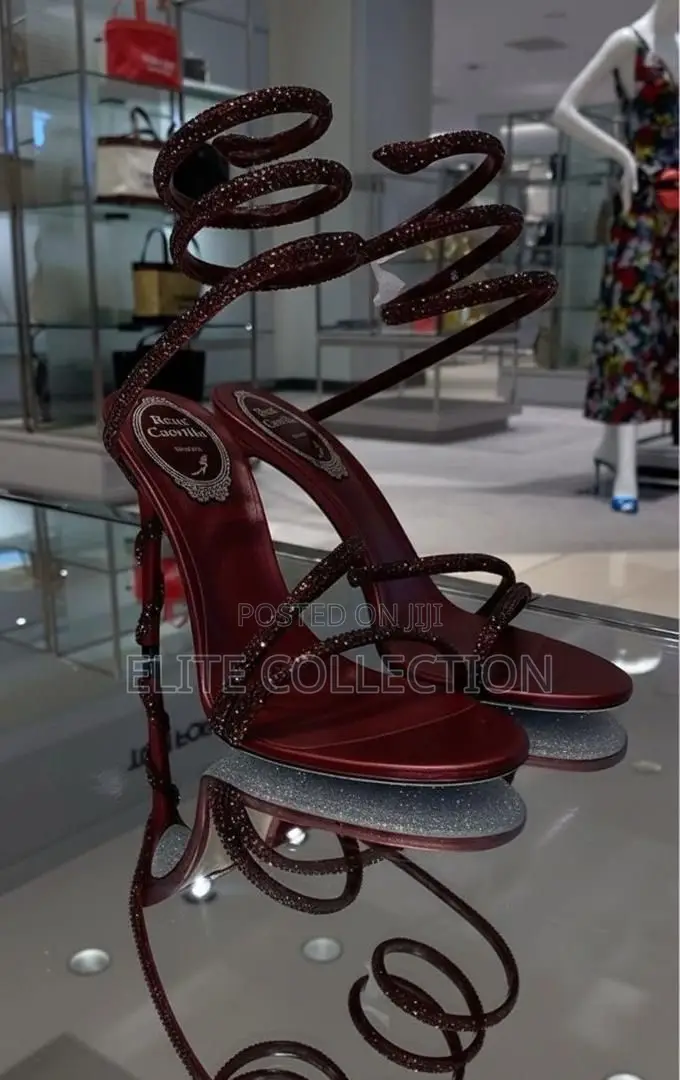 Original Rene Caovilla Wine Spiral Heel Sizes: 37 38 39 40 41 42*