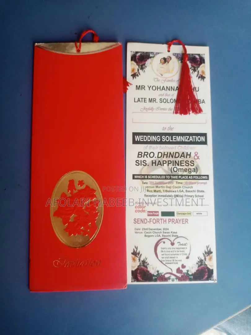 Invitation Card 50 Pieces in a Pack