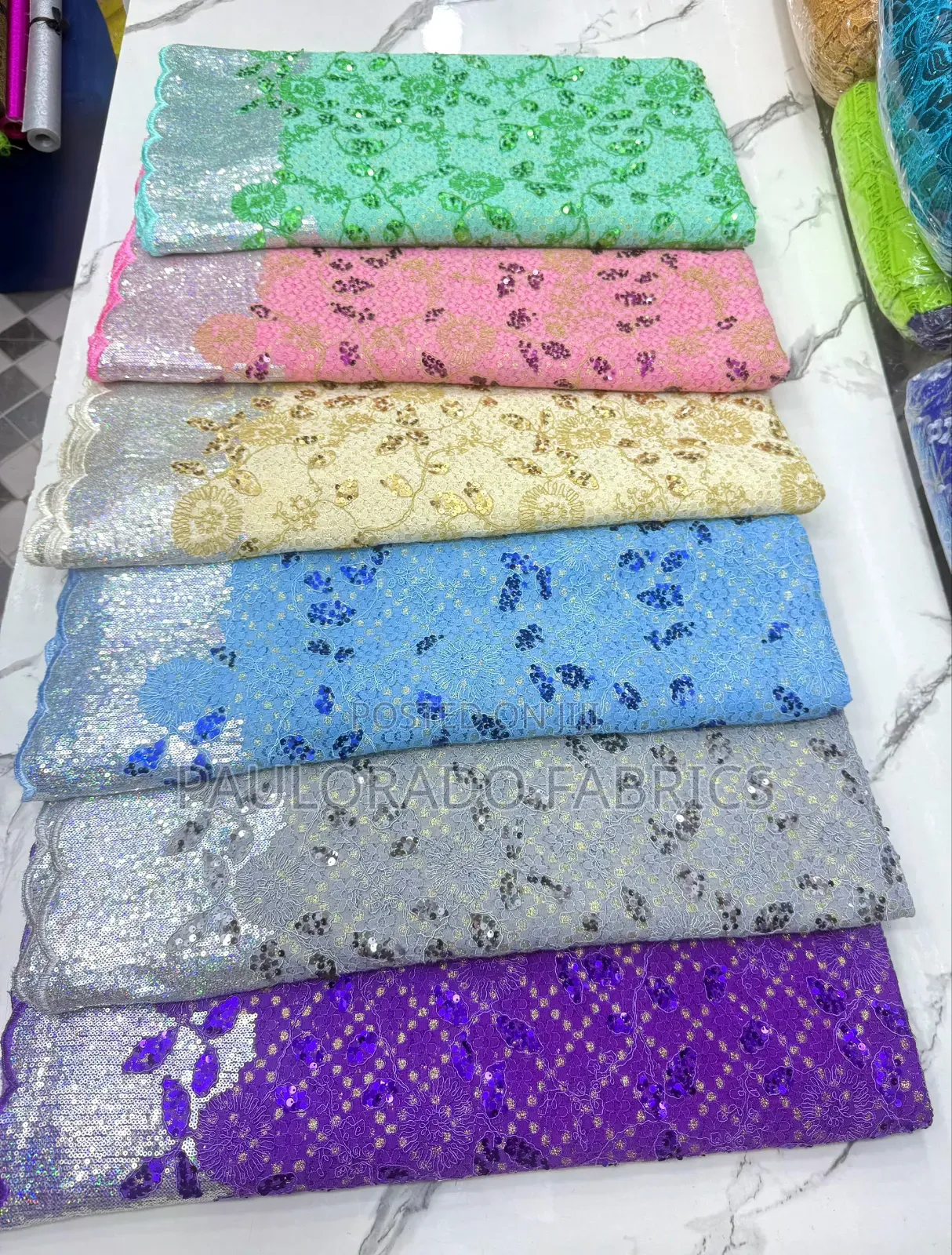 Net Sequins Lace (Luxury Fashion)