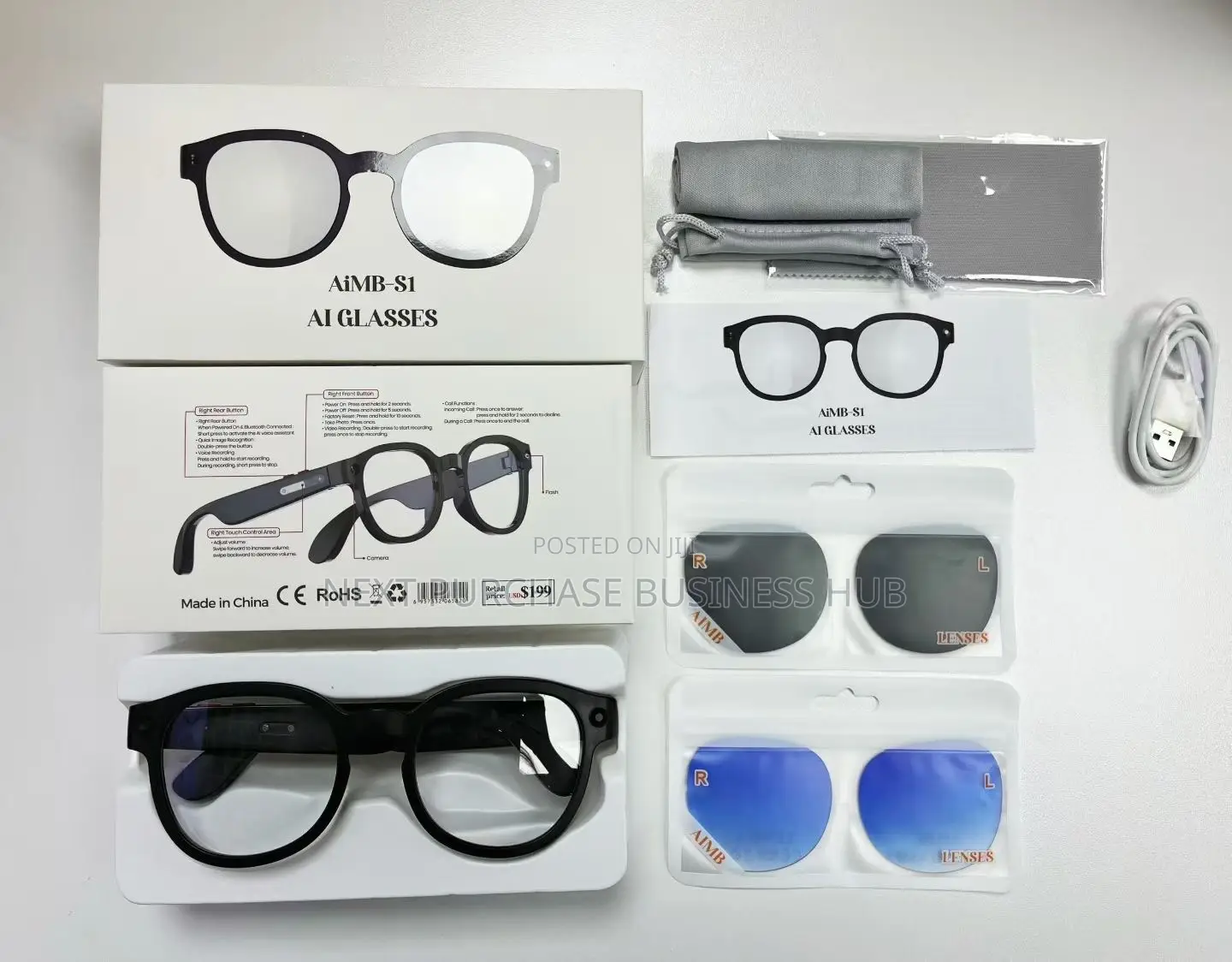 S1 Ai Smart Camera Glasses - High-Quality Camera Video  •
