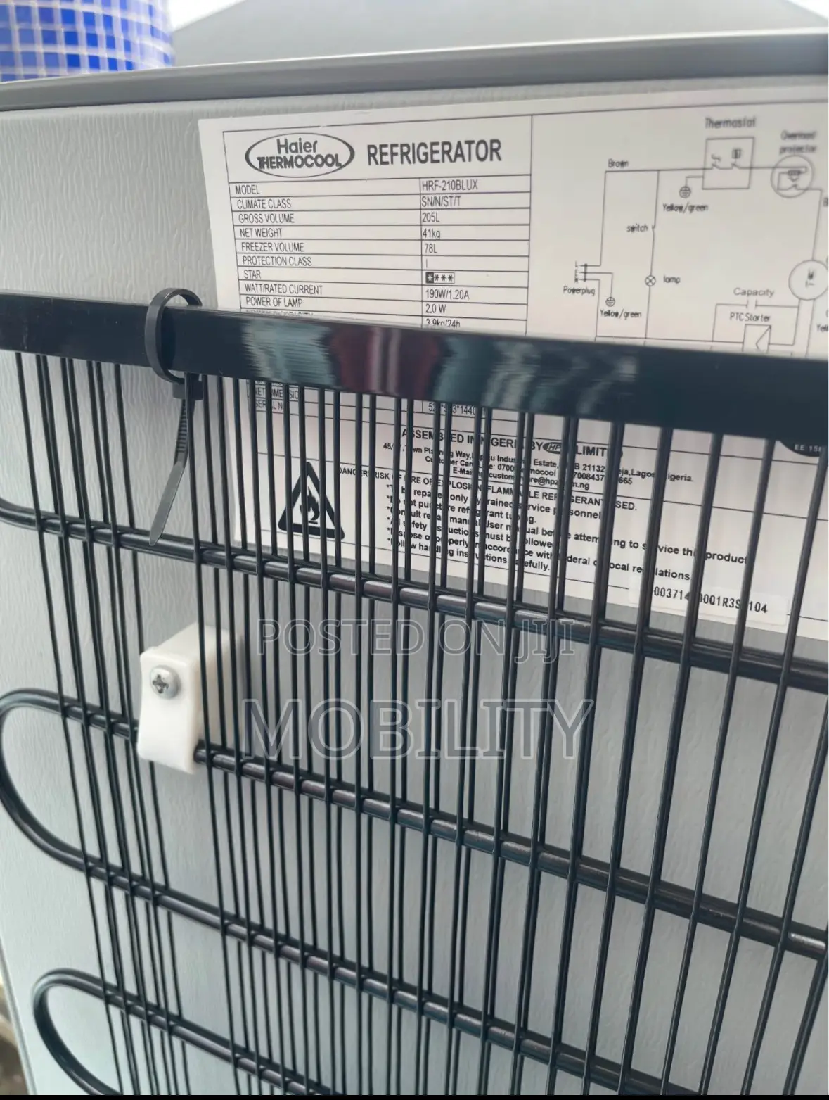 Theremocool Fridge 205liter Model 210blux