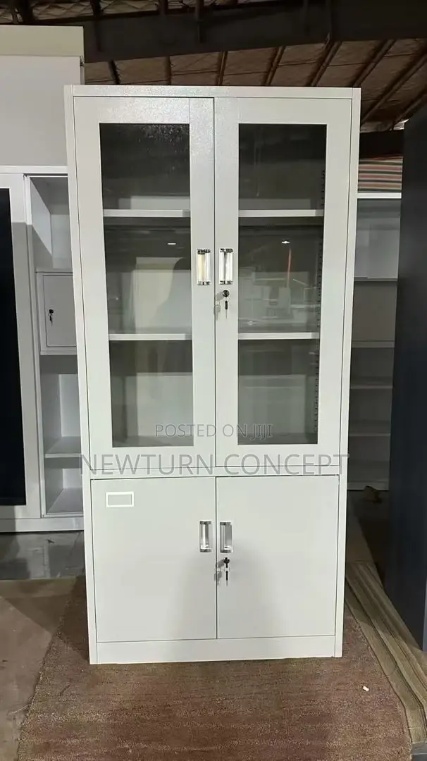 Half Glass Metal Book Shelves