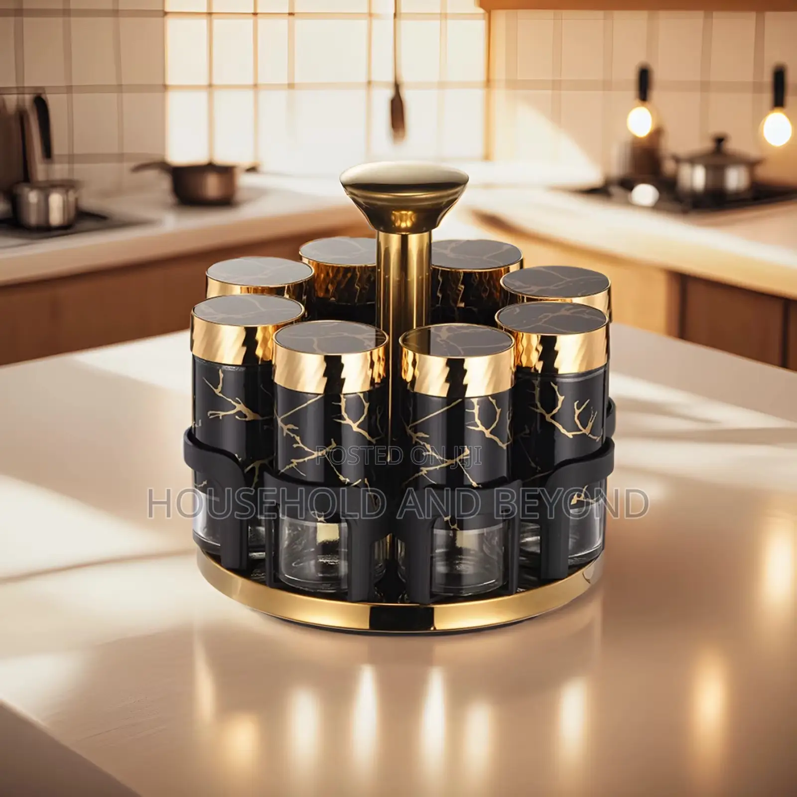 16 Bottles Rotating Kitchen Seasoning Bottles Spice Rack
