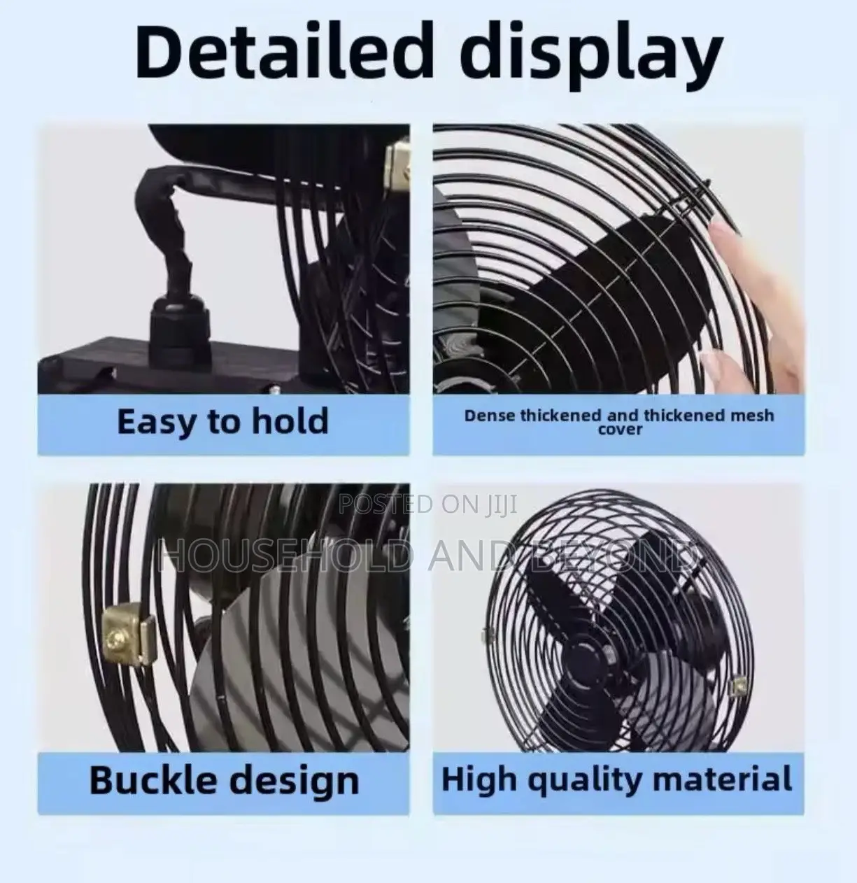 Portable Lithium Battery Wireless Charging Fan 2 Batteries