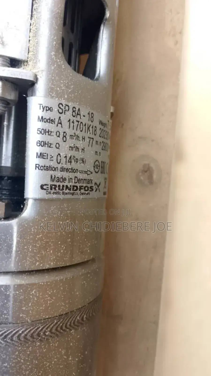 Sp 8_18 Complete Grundfos Submersible Water Pumping Machine . 4hp, 3kw