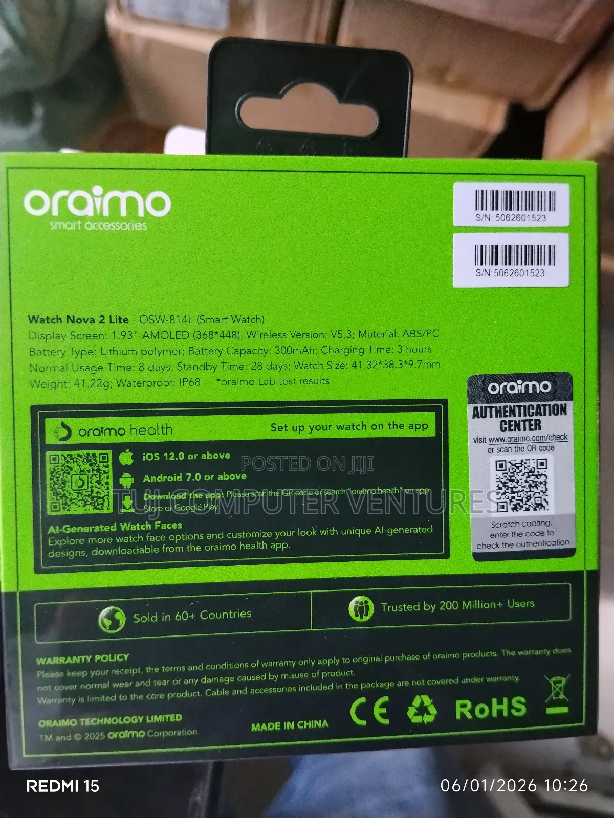Oraimo Watch Nova 2 Lite