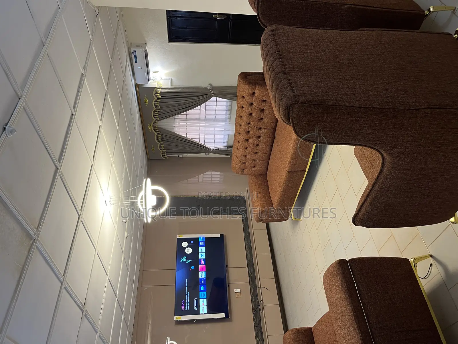 Luxurious Executive Brown Living Room Sofa