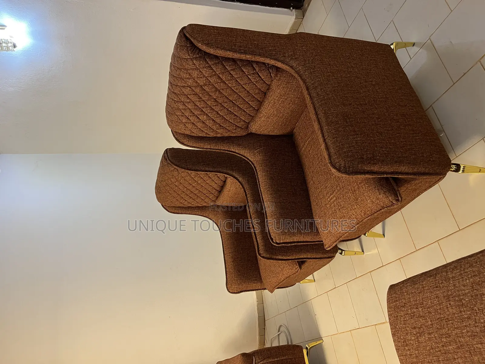 Luxurious Executive Brown Living Room Sofa