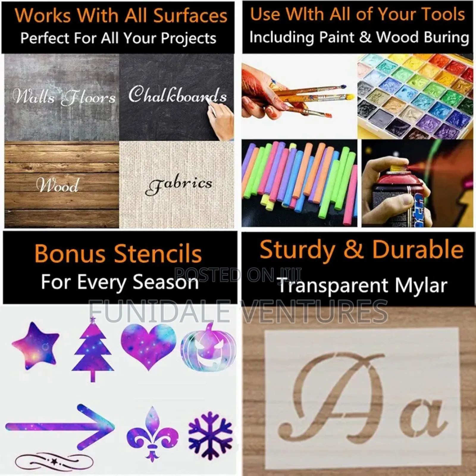 40pcs Painting Letter Stencils Sheets