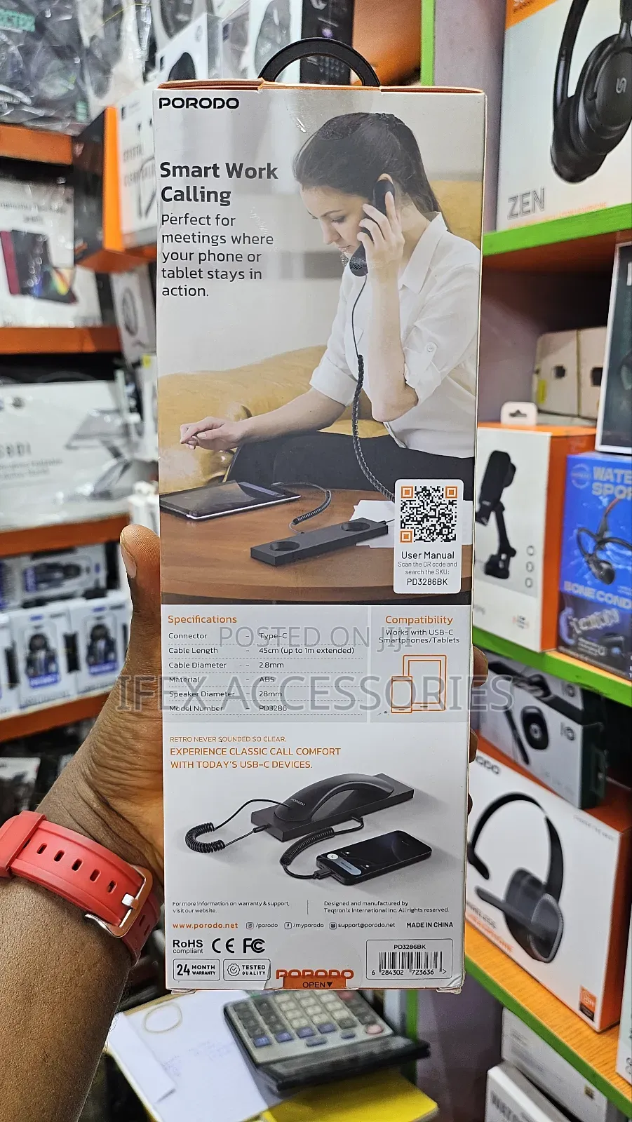 Porodo Classic Retro Phone Handset