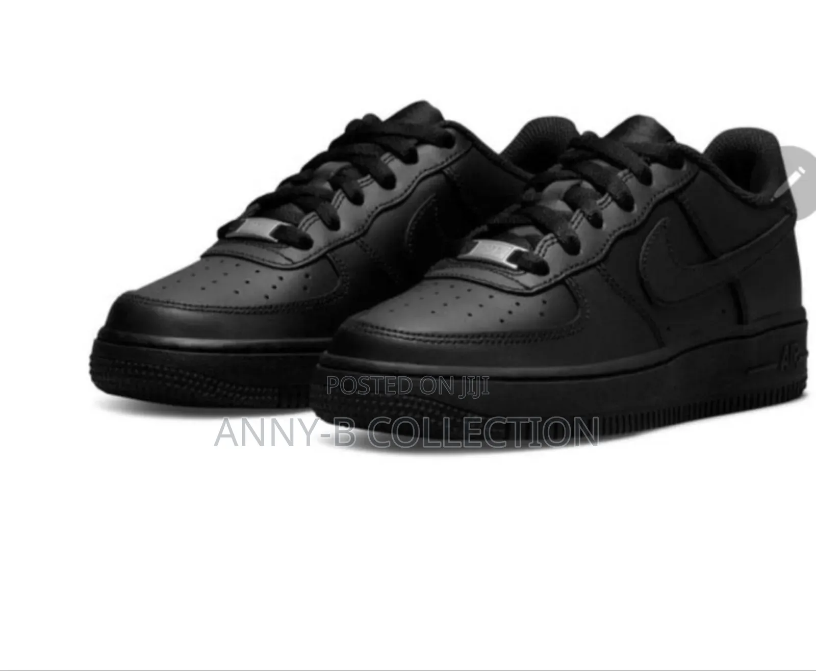 All Black Nike Air Force Sneakers