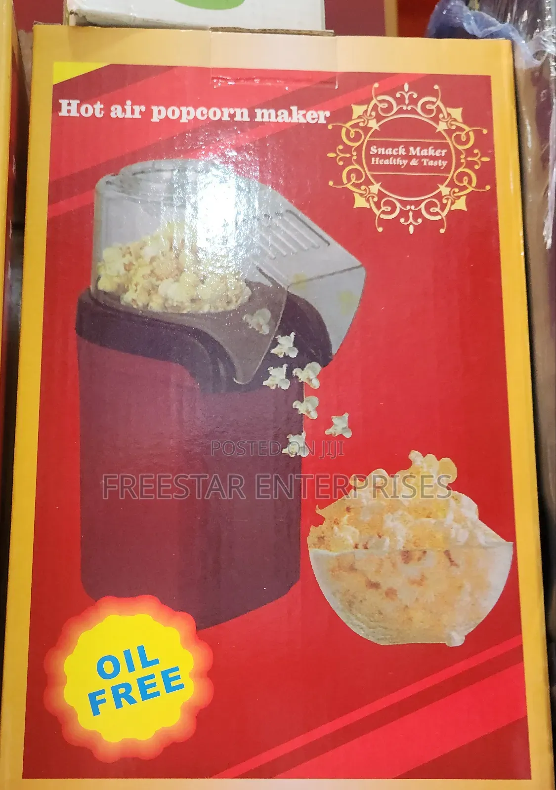 Hot Air Popcorn Maker. Oil Free