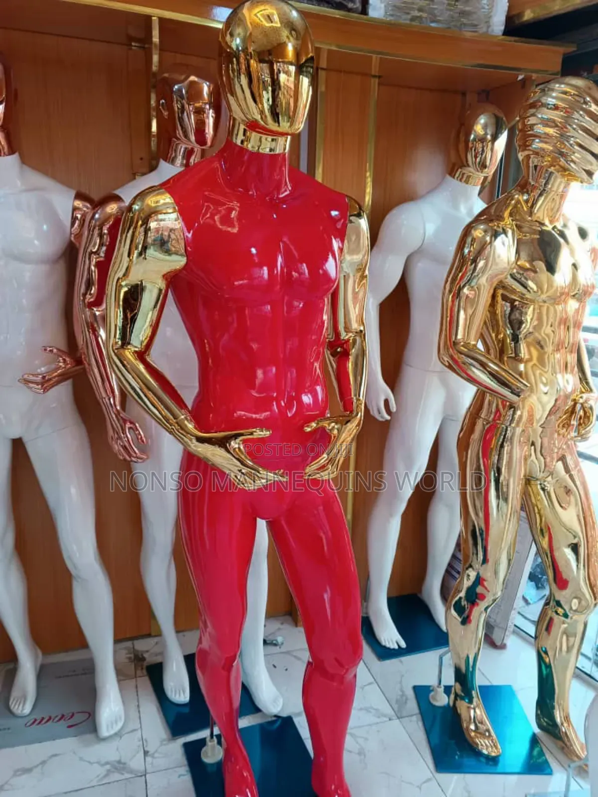 High Quality Huge Chrome Male Mannequins