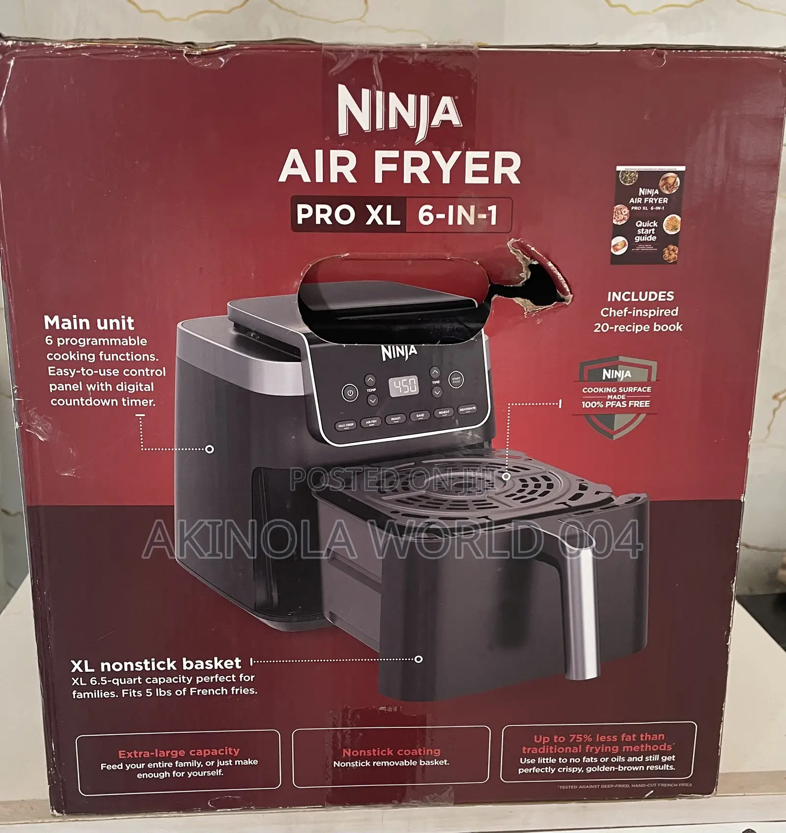 Brand New Ninja Air Fryer Pro Xl 6in1 Black