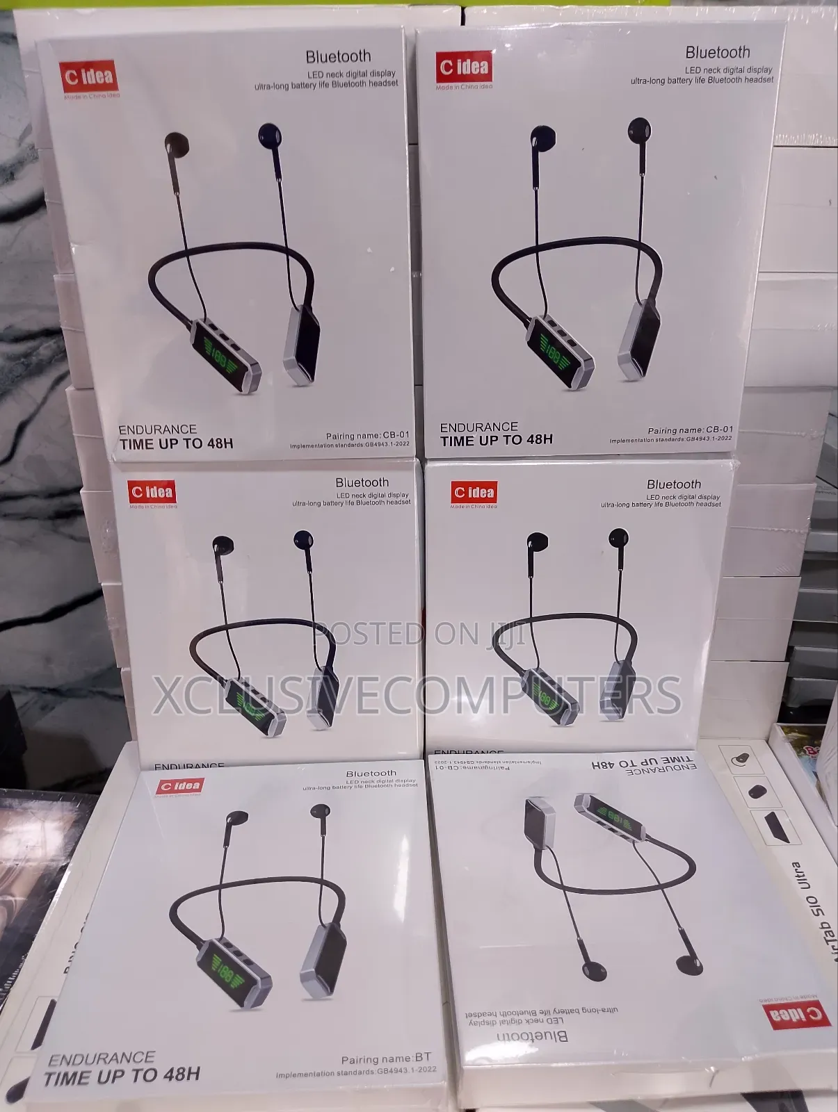 C Idea Bluetooth Led Neck Digital Display Headset