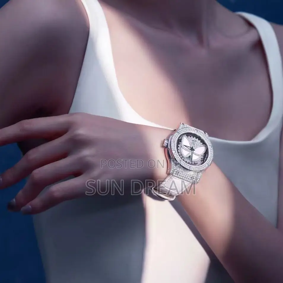 Butterfly Rotating Watch Diamond Watch Woman Watches Woman Gift