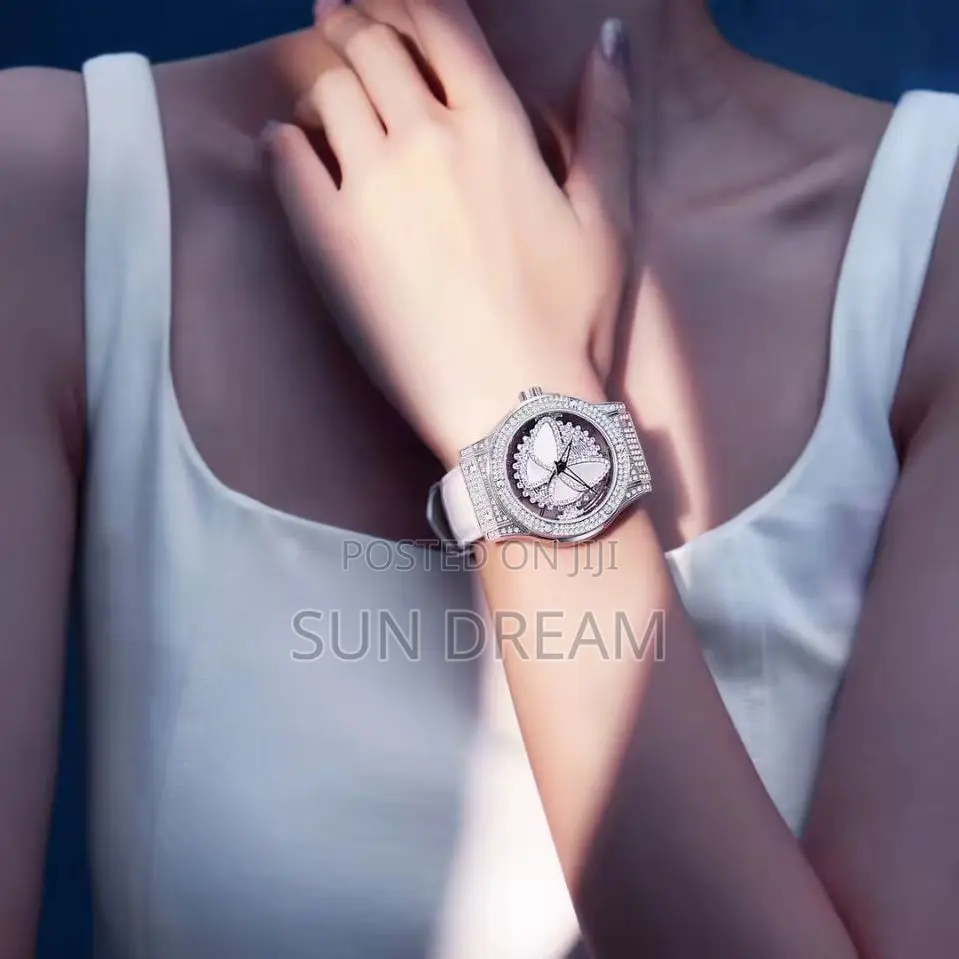 Butterfly Rotating Watch Diamond Watch Woman Watches Woman Gift
